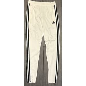 Adidas Tiro Training Pants Women’s Size XS White With Black Stripes Athletic